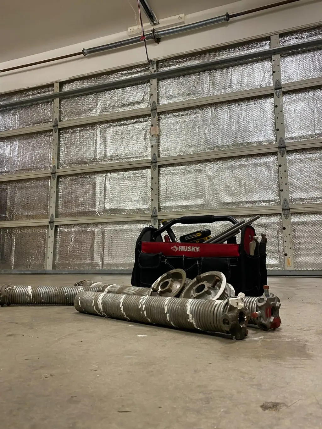 Old torsion springs and cable drums