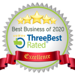 ThreeBestRated Best Business of 2020 badge