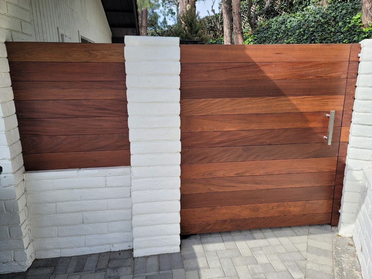 Wood fence and gate