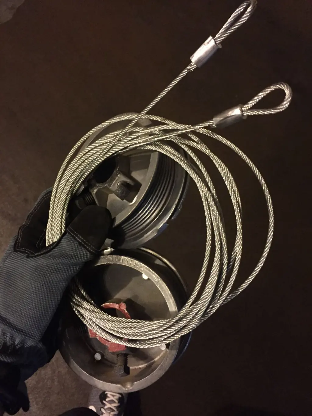 Replacement garage door lift cables and cable drums