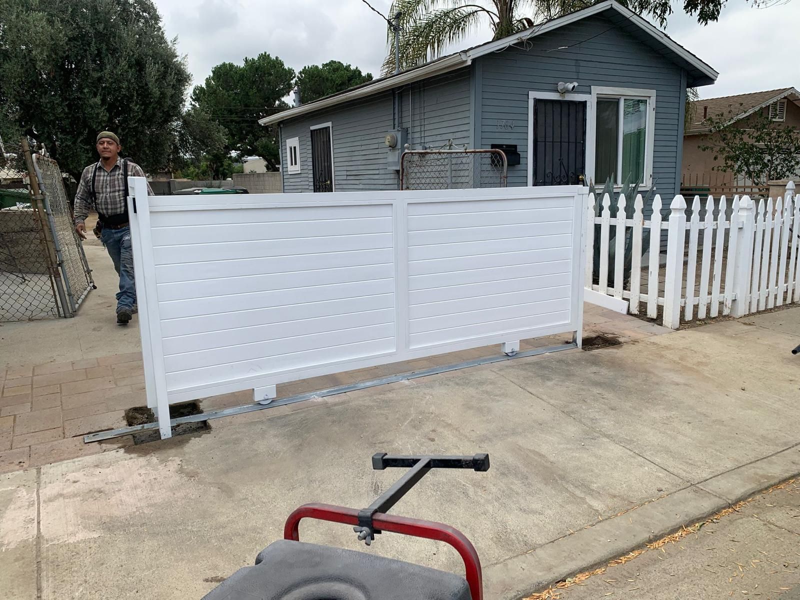 Sliding drive gate installation